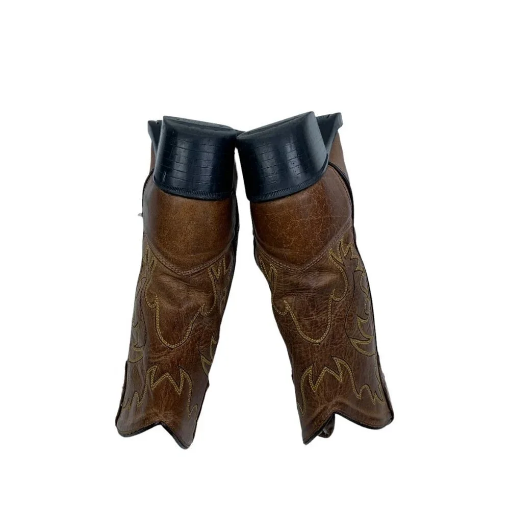 Old West Kids Boots Unisex-Child J Toe Western Boots Tan Canyon Size 9.5
